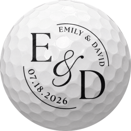 Back of the ball: Emily & David monogram with wedding date
